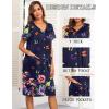 Ekouaer House Dresses for Women with Pockets Button Down Nightgowns Plus Size Moo Moos Mumu Dresses Floral Print S-3XL(Butterfly Flower)