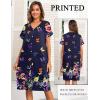 Ekouaer House Dresses for Women with Pockets Button Down Nightgowns Plus Size Moo Moos Mumu Dresses Floral Print S-3XL(Butterfly Flower)