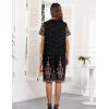 Ekouaer House Dresses for Women with Pockets Button Down Nightgowns Plus Size Moo Moos Mumu Dresses Floral Print S-3XL(Ethnic Black)