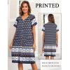 Ekouaer House Dresses for Women with Pockets Button Down Nightgowns Plus Size Moo Moos Mumu Dresses Floral Print S-3XL(Ethnic Navy Blue)