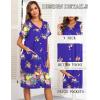 Ekouaer House Dresses for Women with Pockets Button Down Nightgowns Plus Size Moo Moos Mumu Dresses Floral Print S-3XL(Flower Blue)