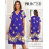 Ekouaer House Dresses for Women with Pockets Button Down Nightgowns Plus Size Moo Moos Mumu Dresses Floral Print S-3XL(Flower Blue)