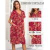 Ekouaer House Dresses for Women with Pockets Button Down Nightgowns Plus Size Moo Moos Mumu Dresses Floral Print S-3XL(Flower Red)