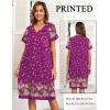 Ekouaer House Dresses for Women with Pockets Button Down Nightgowns Plus Size Moo Moos Mumu Dresses Floral Print S-3XL(Flower Rose Red)