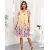 Ekouaer House Dresses for Women with Pockets Button Down Nightgowns Plus Size Moo Moos Mumu Dresses Floral Print S-3XL(Flower Yellow)