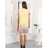 Ekouaer House Dresses for Women with Pockets Button Down Nightgowns Plus Size Moo Moos Mumu Dresses Floral Print S-3XL(Flower Yellow)