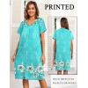 Ekouaer House Dresses for Women with Pockets Button Down Nightgowns Plus Size Moo Moos Mumu Dresses Floral Print S-3XL(Light Green Flower)