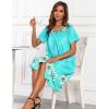 Ekouaer House Dresses for Women with Pockets Button Down Nightgowns Plus Size Moo Moos Mumu Dresses Floral Print S-3XL(Light Green Flower)