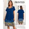 Ekouaer House Dresses for Women with Pockets Button Down Nightgowns Plus Size Moo Moos Mumu Dresses Floral Print S-3XL(Mandola)