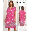 Ekouaer House Dresses for Women with Pockets Button Down Nightgowns Plus Size Moo Moos Mumu Dresses Floral Print S-3XL(White Butterflies)