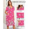 Ekouaer House Dresses for Women with Pockets Button Down Nightgowns Plus Size Moo Moos Mumu Dresses Floral Print S-3XL(White Butterflies)