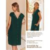 Ekouaer Labor/Delivery/Hospital Gown Nursing Nightgown Maternity Sleepwear With Pockets Postpartum Gowns with Button S-XXL(Dark Green)