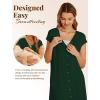 Ekouaer Labor/Delivery/Hospital Gown Nursing Nightgown Maternity Sleepwear With Pockets Postpartum Gowns with Button S-XXL(Dark Green)