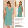 Ekouaer Labor/Delivery/Hospital Gown Nursing Nightgown Maternity Sleepwear With Pockets Postpartum Gowns with Button S-XXL(Grey Grenn)