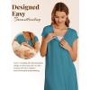Ekouaer Labor/Delivery/Hospital Gown Nursing Nightgown Maternity Sleepwear With Pockets Postpartum Gowns with Button S-XXL(Lake Blue)