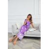 Ekouaer Long Nightgowns for Women Plus Size House Dress Short Sleeve Night Gown Pleated Full Length Loungwear S-4XL(Purple Floral)