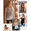 Ekouaer Maternity Tank Tops 3 Pack Square Neck Pregnancy Shirts for Women Summer Ruched Side Sleeveless Pregnant Clothes Top(Hot Pink/White/Black)