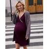 Ekouaer Nursing Nightgown Delivery and Labor Gown for Hospital Short Sleeve Maternity Breastfeeding Dress(Rosewood)