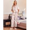 Ekouaer Silk Pajamas for Womens 2 Piece Satin Pjs Set Soft Button Down Sleepwear Long Pants with Pockets
