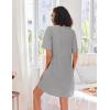 Ekouaer Women Zipper Robes Knit Short Bathrobe Lightweight House Coat with Pockets Soft Nightgown(Grey)