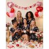 Ekouaer Women’s Pajamas Sets Short Sleeve Lounge Sets Sleepwear Casual Two Piece Pjs With Pockets(A-black Pink Heart)