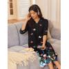Ekouaer Women’s Zipper Robe 3/4 Sleeves Housecoat Full Length Nightgown Soft Loungewear Robe with Pockets S-3XL(Butterfly Floral)