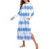 A-blue Strip Print
