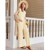 Ekouaer Lounge Sets for Women 2 Piece Outfits Knit Sweater Vest Lounge Pants Casual Matching Loungewear Set(Beige)