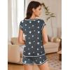 Ekouaer Pajama Set for Women Short Sleeve Tops and Shorts Set 2 Piece Pjs Classic Loungewear with Pockets(Grey Stars)