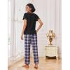 Ekouaer Pajamas for Women Set 2 Piece Lounge Set Soft Pajama Sets Short Sleeve and Pants Pj Sets Loose Sleepwear with Pockets(Bleu and Red Plaid)