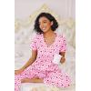 Ekouaer Pajamas for Women Set 2 Piece Lounge Set Soft Pajama Sets Short Sleeve and Pants Pj Sets Loose Sleepwear with Pockets(Heart Pattern)