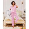 Ekouaer Pajamas for Women Set 2 Piece Lounge Set Soft Pajama Sets Short Sleeve and Pants Pj Sets Loose Sleepwear with Pockets(Heart Pattern)