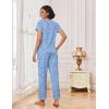 Ekouaer Pajamas for Women Set 2 Piece Lounge Set Soft Pajama Sets Short Sleeve and Pants Pj Sets Loose Sleepwear with Pockets(Teddy Bear)