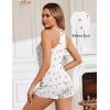 Ekouaer Ribbed Cami Pajamas Set 2 Piece Rib Knit Camisoles Pjs Racerback Tank Top with Shorts Lounge Sets for Women(Cherry)