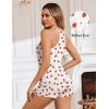 Ekouaer Ribbed Cami Pajamas Set 2 Piece Rib Knit Camisoles Pjs Racerback Tank Top with Shorts Lounge Sets for Women(Strawberry)