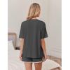 Ekouaer Soft Pajamas set for Women Loose Lounge Set Crew Neck T-Shirts Top and Sport Shorts Tracksuit with Pockets(Dark Gray)