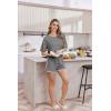 Ekouaer Soft Pajamas set for Women Loose Lounge Set Crew Neck T-Shirts Top and Sport Shorts Tracksuit with Pockets(Dim Gray)