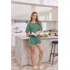 Ekouaer Soft Pajamas set for Women Loose Lounge Set Crew Neck T-Shirts Top and Sport Shorts Tracksuit with Pockets(Green)