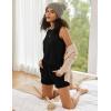 Ekouaer Women Lightweight Summer Pajama Soft Pj Set Sleepwear Tank Top Shorts with Pocket Loungewear Set S-XXL(Black Leopard)