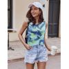 Ekouaer Women Lightweight Summer Pajama Soft Pj Set Sleepwear Tank Top Shorts with Pocket Loungewear Set S-XXL(Blue Pink Tie Dye)