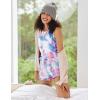 Ekouaer Women Lightweight Summer Pajama Soft Pj Set Sleepwear Tank Top Shorts with Pocket Loungewear Set S-XXL(Blue Pink Tie Dye)
