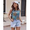 Ekouaer Women Lightweight Summer Pajama Soft Pj Set Sleepwear Tank Top Shorts with Pocket Loungewear Set S-XXL(Boho Daisy)