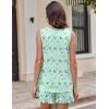Ekouaer Women Lightweight Summer Pajama Soft Pj Set Sleepwear Tank Top Shorts with Pocket Loungewear Set S-XXL(Green Butterfly and Blue Flower)