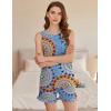 Ekouaer Women Lightweight Summer Pajama Soft Pj Set Sleepwear Tank Top Shorts with Pocket Loungewear Set S-XXL(Multicolor Floral)