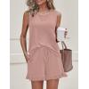 Ekouaer Women Lightweight Summer Pajama Soft Pj Set Sleepwear Tank Top Shorts with Pocket Loungewear Set S-XXL(Pink)