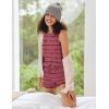 Ekouaer Women Lightweight Summer Pajama Soft Pj Set Sleepwear Tank Top Shorts with Pocket Loungewear Set S-XXL(Pink Stripes and Black Print)