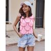 Ekouaer Women Lightweight Summer Pajama Soft Pj Set Sleepwear Tank Top Shorts with Pocket Loungewear Set S-XXL(Pink-bow)