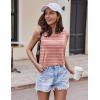 Ekouaer Women Lightweight Summer Pajama Soft Pj Set Sleepwear Tank Top Shorts with Pocket Loungewear Set S-XXL(Stripe Star)
