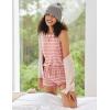 Ekouaer Women Lightweight Summer Pajama Soft Pj Set Sleepwear Tank Top Shorts with Pocket Loungewear Set S-XXL(Stripe Star)