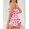 Ekouaer Womens Cami Pajama Sets 2 Piece Cute Print Pjs Soft Tank Top & Elastic Waist Shorts Camisole Lounge Set(Pink Love Heart)